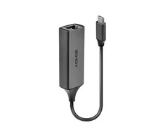 Adapteris - LINDY USB 3.2 Type C Gigabit Ethernet Adapteris, RJ45, 5Gbps, Sidabrinis