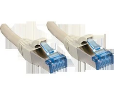 Tinklo Kabelis - LINDY Cat.6A S/FTP LSZH Tinklo Kabelis, RJ45, M/M, 500MHz, 0.5 m, Pilkas