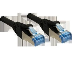 Tinklo Kabelis - LINDY Cat.6A S/FTP LSZH Tinklo Kabelis, RJ45, M/M, 500MHz, 0.3 m, Juodas