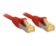 Tinklo Kabelis - LINDY RJ45 S/FTP LSZH Tinklo Kabelis, Cat.6A Jungtis, Cat.7 Raw, M/M, 5 m, Raudonas