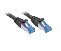 Tinklo Kabelis - LINDY Cat.6A S/FTP TPE Tinklo Kabelis, RJ45, M/M, 500MHz, 7.5 m, Juodas