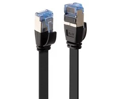 Tinklo Kabelis - LINDY Cat.6A U/FTP Plokščias Tinklo Kabelis, RJ45, M/M, 500MHz, 32AWG, 2 m, Juodas