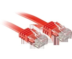 Tinklo Kabelis - LINDY Cat.6 U/UTP Plokščias Tinklo Kabelis, RJ45, M/M, 250MHz, 32AWG, 1 m, Raudonas