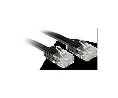 Tinklo Kabelis - LINDY Cat.6 U/UTP Plokščias Tinklo Kabelis, RJ45, M/M, 250MHz, 32AWG, 1 m, Juodas