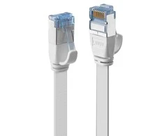 Tinklo Kabelis - LINDY Cat.6A U/FTP Plokščias Tinklo Kabelis, RJ45, M/M, 500MHz, 32AWG, 3 m, Baltas
