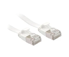 Tinklo Kabelis - LINDY Cat.6A U/FTP Plokščias Tinklo Kabelis, RJ45, M/M, 500MHz, 32AWG, 5 m, Baltas