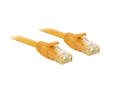 Tinklo Kabelis - LINDY Cat.6 U/UTP Tinklo Kabelis, RJ45, M/M, 250MHz, 0.3 m, Geltonas