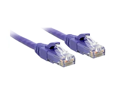 Tinklo Kabelis - LINDY Cat.6 U/UTP Tinklo Kabelis, RJ45, M/M, 250MHz, 1 m, Purpurinis