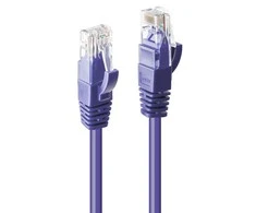 Tinklo Kabelis - LINDY Cat.6 U/UTP Tinklo Kabelis, RJ45, M/M, 250MHz, 5 m, Purpurinis