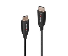 HDMI Laidas - LINDY Šviesolaidinis HDMI 8K60 Laidas, M/M, 48Gbps, AOC, 50 m, Juodas