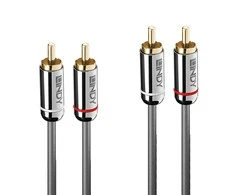 Garso Kabelis - LINDY Cromo Line Dual Phono Garso Kabelis, M/M, 5 m, Antracito Spalva