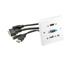 AV Sieninė Plokštė - LINDY Sieninė Plokštė VGA/HDMI/USB/3.5mm Stereo 86x86mm Balta