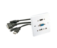 AV Sieninė Plokštė - LINDY Sieninė Plokštė VGA/HDMI/USB/3.5mm Stereo 86x86mm Balta