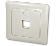 Lindy Wandanschlussdose f.1 Keystone Wand DE mit Abdekkung 80x80 - 60543