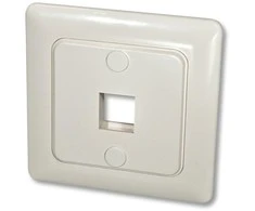 Lindy Wandanschlussdose f.1 Keystone Wand DE mit Abdekkung 80x80 - 60543