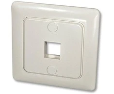 Lindy Wandanschlussdose f.1 Keystone Wand DE mit Abdekkung 80x80 - 60543