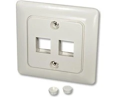 Laikiklis Lindy Wandanschlussdose f.2 Keystone Wand DE mit Abdekkung 80x80 - 60544