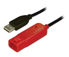 USB Prailginimo Laidas - LINDY USB 2.0 Aktyvus Prailginimo Laidas Pro Extend Type M/F, 8 m, Juodas