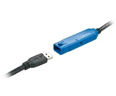 USB Prailginimo Laidas - LINDY USB 3.0 Prailginimo Laidas Pro Extend Type M/F, 8 m, Juodas