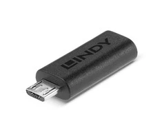 Lindy Adapteris - USB 2.0 Micro-B M/F į C F 480Mbps Nikelio Danga