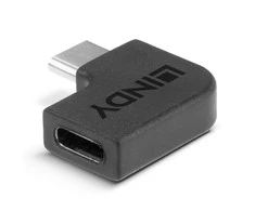 Lindy Adapteris - USB 3.2 Type C M/F 20Gbps 90° Nikelio Danga