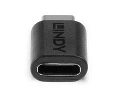 USB Adapteris - LINDY USB 3.2 Type C į C M/F Adapteris, Juodas