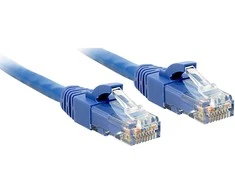 Tinklo Kabelis - LINDY Cat.6 U/UTP Tinklo Kabelis, RJ45, M/M, 250MHz, 0.5 m, Mėlynas