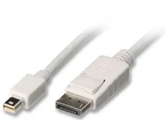 DisplayPort Kabelis - LINDY Mini DisplayPort į DisplayPort Kabelis, 2 m, Baltas