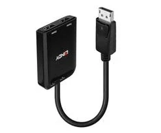 Lindy DisplayPort arba 2x HDMI MST juoda