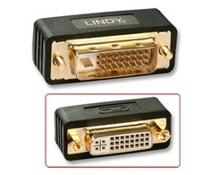 Adapteris - LINDY DVI-D M į DVI-I F adapteris auksu padengtas 42x27x16mm