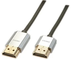 HDMI Laidas - LINDY Cromo Slim HDMI Laidas, Didelės Spartos, M/M, 4.5 m, Pilkas