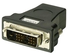 Adapteris - LINDY HDMI F/M į DVI-D M Adapteris, 1920x1200, Auksiniai Kontaktai, Juodas