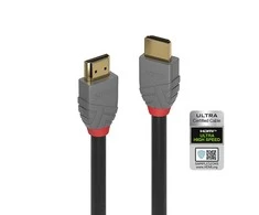 HDMI Laidas - LINDY Anthra Line HDMI Laidas, Ultra Spartus Greitis, 48Gbps, 10240x4320@120Hz, 1 m, Juodas