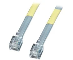 Tinklo Kabelis - LINDY RJ12 Tinklo Kabelis 6P6C, M/M, 5 m, Pilkas