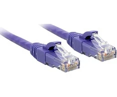 Tinklo Kabelis - LINDY Cat.6 U/UTP Tinklo Kabelis, RJ45, M/M, 250MHz, 0.3 m, Purpurinis