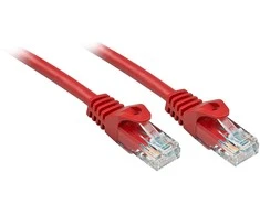 Tinklo Kabelis - LINDY Cat.6 U/UTP Tinklo Kabelis, RJ45, M/M, CCA, 250MHz, 0.5 m, Raudonas