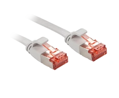 Tinklo Kabelis - LINDY Cat.6 U/FTP Plokščias Tinklo Kabelis, RJ45, M/M, 250MHz, 32AWG, 2 m, Pilkas