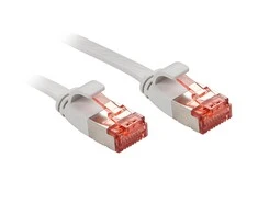 Tinklo Kabelis - LINDY Cat.6 U/FTP Plokščias Tinklo Kabelis, RJ45, M/M, 250MHz, 32AWG, 3 m, Pilkas