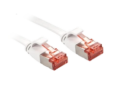 Tinklo Kabelis - LINDY Cat.6 U/FTP Plokščias Tinklo Kabelis, RJ45, M/M, 250MHz, 32AWG, 5 m, Baltas