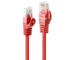 Tinklo Kabelis - LINDY Cat.6 U/UTP Tinklo Kabelis, RJ45, M/M, 250MHz, CCA, 2 m, Raudonas