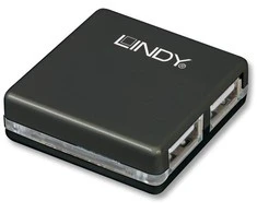 USB Hub - LINDY 4 Prievadų USB 2.0 Mini Hub 480Mbps