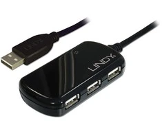 USB Hub - LINDY USB 2.0 Aktyvus Prailginimas Pro Hub 8 m 4-Port USB 2.0 60 m 480Mbps Galia