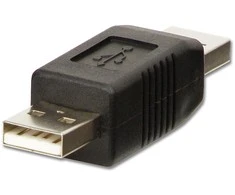 Lindy Adapteris - USB 2.0 Type A M/M 480Mbps Nikelio Danga PVC