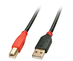 Lindy USB 2.0 A/M - USB B/M, aktyvus kabelis 10m Juodas