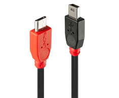 USB Kabelis - LINDY 0.5m Micro-B į Mini-B OTG kabelis USB 2.0 480Mbps