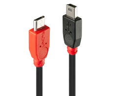 USB Kabelis - LINDY 0.5m Micro-B į Mini-B OTG kabelis USB 2.0 480Mbps