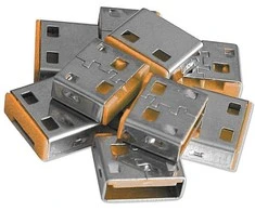 Lindy USB Priedas - 10vnt USB A Prievado Blokatorių, Apsaugantys Type C Prievadus, Oranžinė