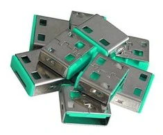 USB Priedas - LINDY USB Type A Prievadų Blokatoriai, 10 vnt., Žali