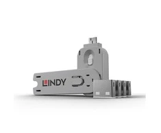 USB Priedas - LINDY USB A Prievado Blokatorius 4 vnt., Raktas, Baltas