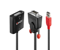 Adapteris - LINDY VGA į DVI-D Keitiklis, 1920x1200@60Hz, USB Maitinimas